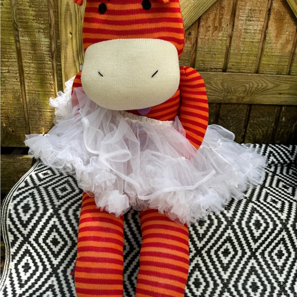 Giant zebra discontinued MONKEEZ red orange with magnetic hands 36” display unit - Picture 4 of 4